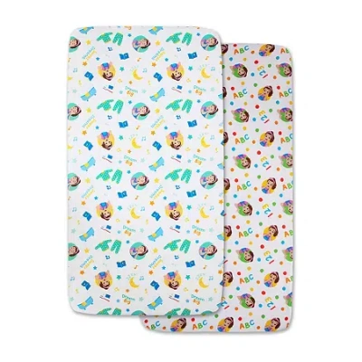 Nojo Ms Rachel 2-pc. Crib Sheet In White
