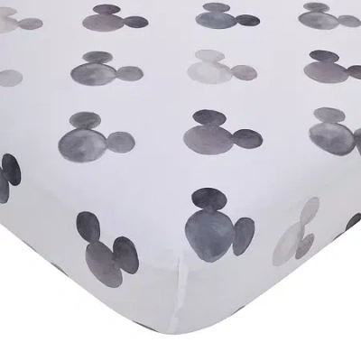 Disney Collection Mickey Mouse Crib Sheet In Gray
