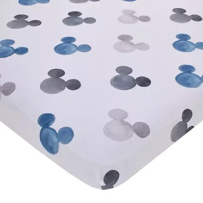 Disney Collection Mickey Mouse Crib Sheet In Blue