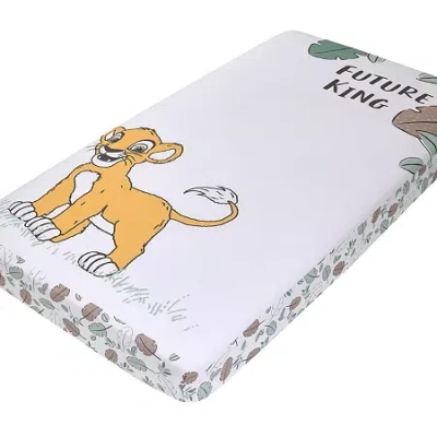 Disney Collection The Lion King Crib Sheet In White