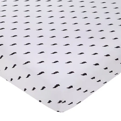 Nojo Lightning Bolt Crib Sheet In White