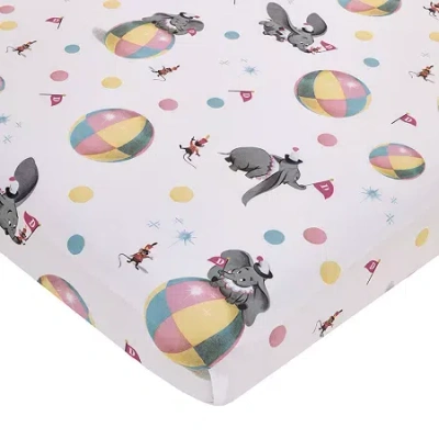 Disney Collection Dumbo Crib Sheet In Gray