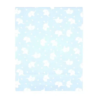 Nojo Super Soft Elephant Mini Crib Sheet In Blue