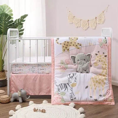 The Peanutshell Wildest Dreams 3-pc. Crib Bedding Set In Pink