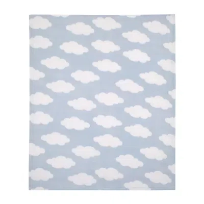 Nojo Fleece Cloud Baby Blanket In Blue