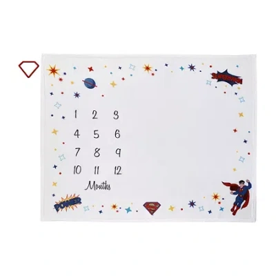 Warner Bros Superman Baby Milestone Blanket In White