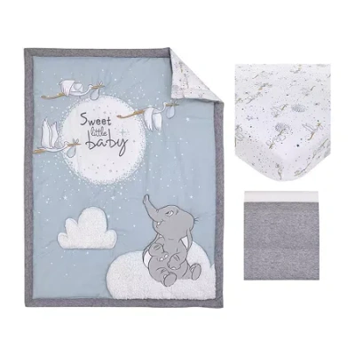 Disney Collection 3-pc. Dumbo Crib Bedding Set In Blue