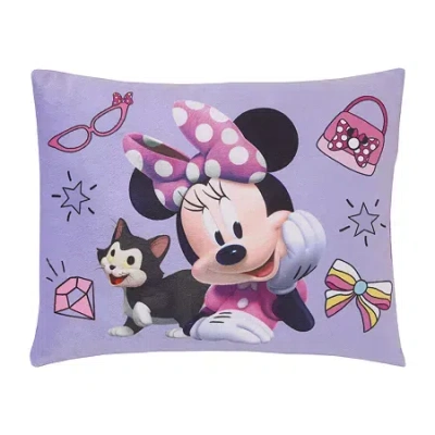 Disney Collection Minnie Mouse Rectangular Throw Pillow In Purple