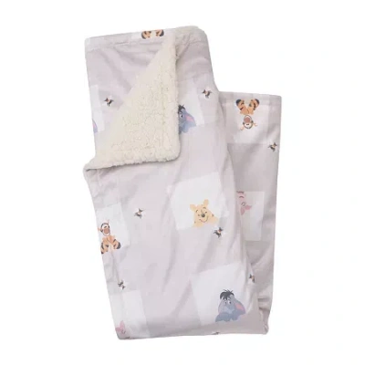 Disney Collection Winnie The Pooh Baby Blanket In Black