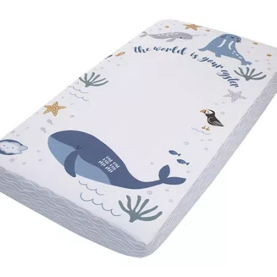Nojo Arctic Animal Crib Sheet In Blue