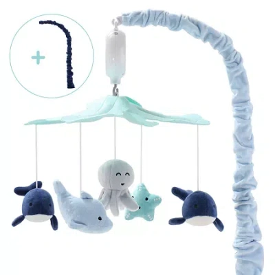 The Peanutshell Sealife Baby Mobile In Blue