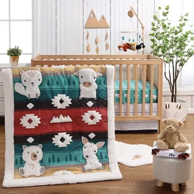 The Peanutshell Organic Western Woods 4-pc. Crib Bedding Set In Brown