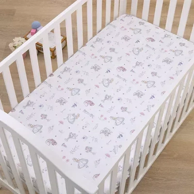 Disney Collection Alice In Wonderland Crib Sheet In Blue