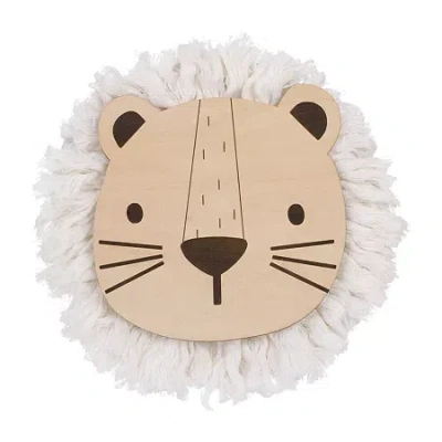 Nojo Lion Wood Wall Art In Sand