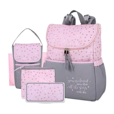 Baby Essentials Adjustable Straps Diaper Bag In Pink