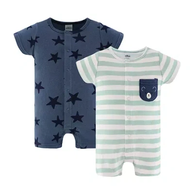 The Peanutshell Baby Boys Star 2-pc. Romper In Blue