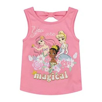 Children's Apparel Network Toddler Girls Round Neck Sleeveless Princess Tank Top In Pink