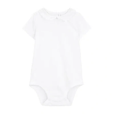 Oshkosh Baby Girls Short Sleeve Bodysuit In White