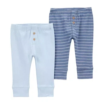Carter's Baby Boys Cuffed Regular Fit Pull-on Pant In Blue
