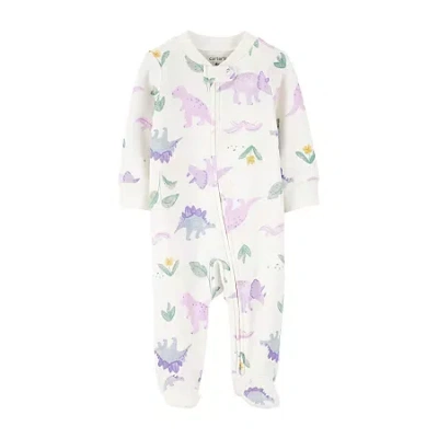 Carter's Baby Girls Sleep And Play In White