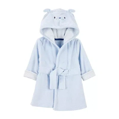 Carter's Baby Unisex Knee Length Long Sleeve Robe In Blue