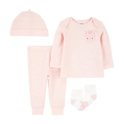 Carter's Baby Girls 4-pc. Pant Set In Multi