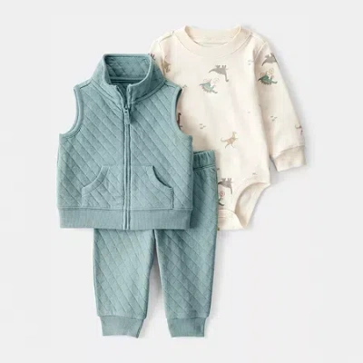 Carter's Baby Boys 3-pc. Pant Set In Green
