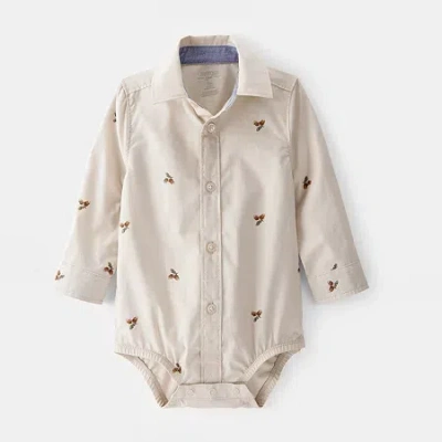 Oshkosh Baby Boys Long Sleeve Bodysuit In Neutral