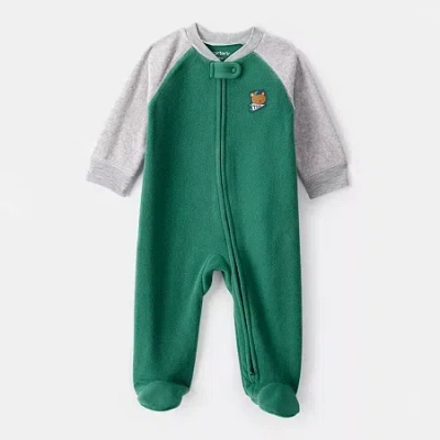 Carter's Baby Boys Zip-up Sleep And Play Coverall In Animal Print