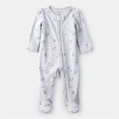 Carter's Baby Girls Sleep And Play In Gray