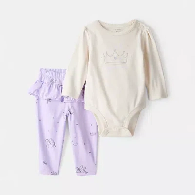 Carter's Baby Girls 2-pc. Pant Set In Multi