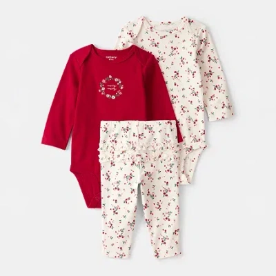 Carter's Baby Girls 3-pc. Pant Set In Animal Print