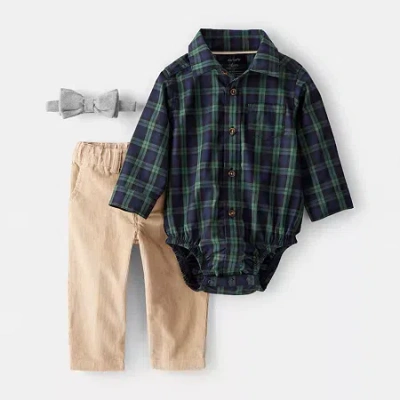 Carter's Baby Boys 3-pc. Pant Set In Green