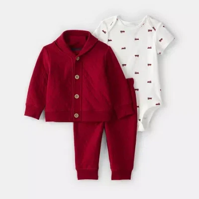Carter's Baby Boys 3-pc. Pant Set In Red