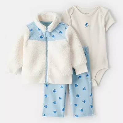 Carter's Baby Girls 3-pc. Legging Set In Neutral