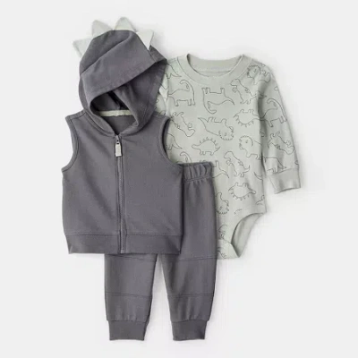 Carter's Baby Boys 3-pc. Pant Set In Gray