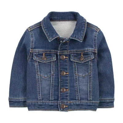 Oshkosh Baby Boys Denim Lightweight Softshell Jacket In Blue