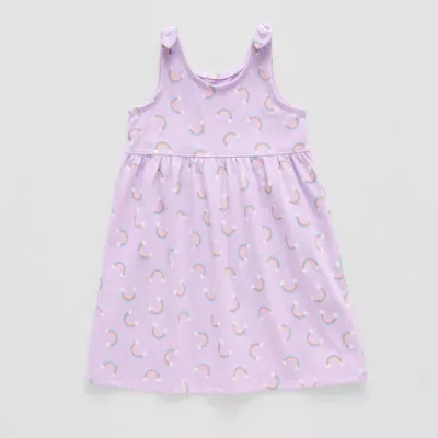 Thereabouts Little Girls Sleeveless A-line Dress In Purple