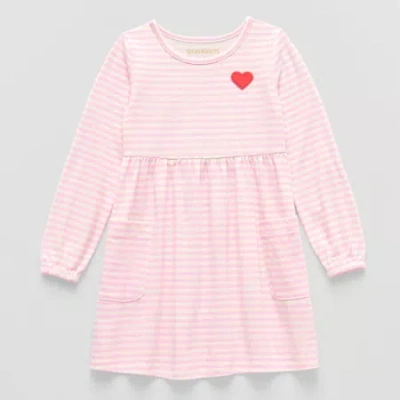 Thereabouts Little Girls Long Sleeve A-line Dress In Pink