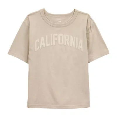 Carter's Little & Big Kid Boys Round Neck Short Sleeve Regular Fit Graphic T-shirt In Blue