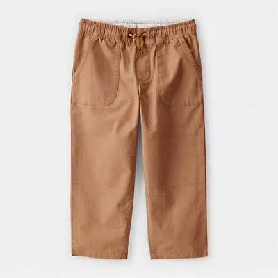 Carter's Toddler Boys Straight Regular Fit Pull-on Pant In Brown