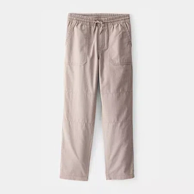 Carter's Little & Big Kid Boys Straight Regular Fit Pull-on Pant In Gray