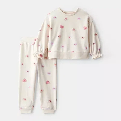 Carter's Conversation Heart Toddler Girls 2-pc. Pant Set In Multi