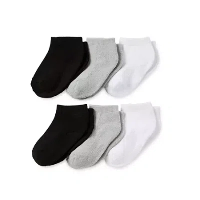Piper & Jax Baby Boys 6 Pair Crew Socks In Black