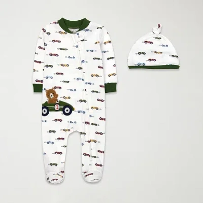 Baby Essentials Baby Boys 2-pc. Sleep And Play In White
