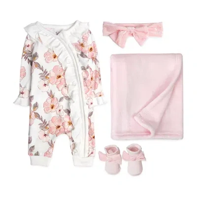 Baby Essentials Baby Girls 4-pc. Baby Clothing Set In Multi
