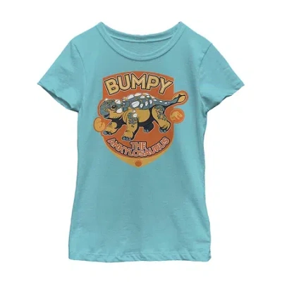 Fifth Sun Little & Big Kid Girls Crew Neck Short Sleeve Regular Fit Jurassic World Graphic T-shirt In Blue