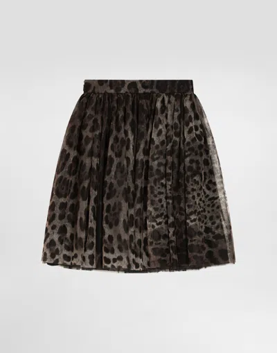 Dolce & Gabbana Leopard-pattern Skirt In Animal Print