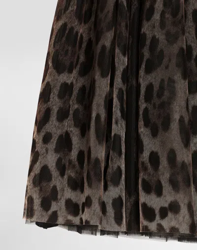 Dolce & Gabbana Leopard-pattern Skirt In Animal Print