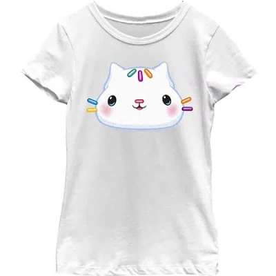 Fifth Sun Little & Big Kid Girls Crew Neck Short Sleeve Regular Fit Gabby's Dollhouse Graphic T-shirt In White